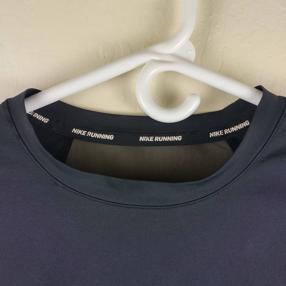 Nike Running Black Mesh Back Crew Neck Long Sleeve Small - Picture 3 of 5